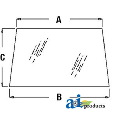 A & I PRODUCTS Glass, Rear 56" x37" x2" A-L57981